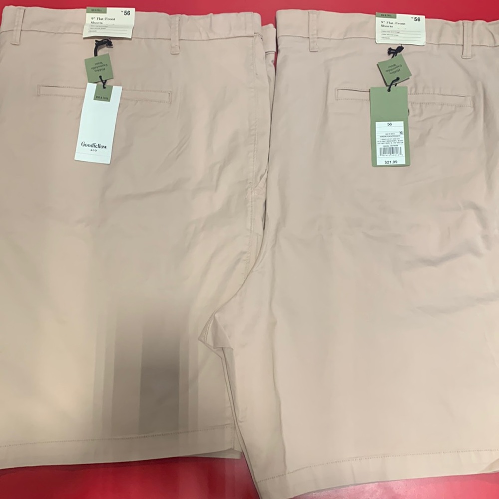 Bundle of 2 Goodfellow & Co 56” Waist 9” Flat Front Peach Short